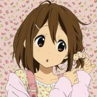 ❤️ Yui Hirasawa K-On! Anime, K-On!, Yui Hirasawa, fofa, menina, desenho animado, personagem telegram sticker
