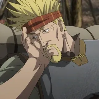 🏹 Thors Vinland Saga Anime, Homme, Blond, Viking telegram sticker