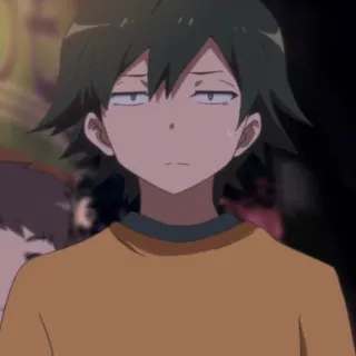 🥀 anime, entediado, apático, desenho animado, personagem, masculino telegram sticker