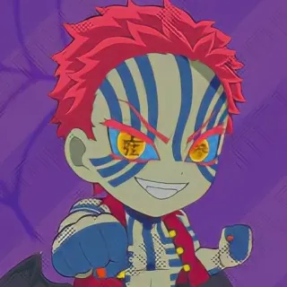 😃 Akaza Demon Slayer Аниме, Клинок, рассекающий демонов, Аказа, Демон telegram sticker