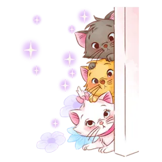 😕 Marie The Aristocats gato, gatito, dibujo animado, lindo, animal telegram sticker