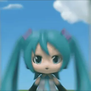 🥬 Hatsune Miku Hatsune Miku, Anime, Vocaloid, Mignon, Chibi, Poupée whatsapp sticker
