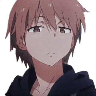 ☹️ Anime, Ragazzo, Cartone animato, Personaggio, Triste, Annoiato, Stanco telegram sticker