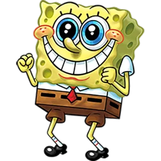 😊 SpongeBob SquarePants Cartoon, Spongebob, Gelb, Fröhlich, Quadratisch whatsapp sticker