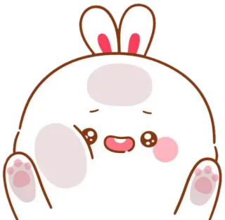🍼 coelho, fofo, coelho, animal, kawaii, desenho animado, adesivo telegram sticker