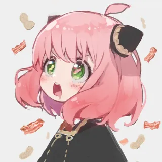 🤤 Anya Forger Spy x Family Anime, Fille, Spy x Family, Anya Forger, mignon, personnage, Fanart telegram sticker