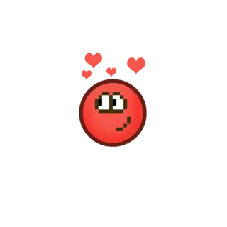 😍 Red Ball красный, мяч, игра, мультфильм, персонаж telegram sticker