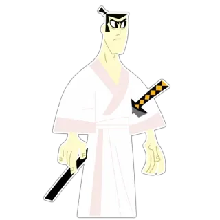 😕 Samurai Jack Cartoon, Samurai, Schwert, Krieger, Katana, Anime whatsapp sticker
