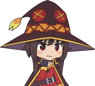 😖 Megumin Konosuba anime, wizard, cute, magic, female, konosuba telegram sticker