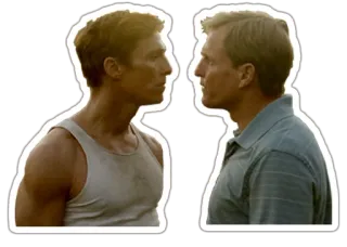 😾 True Detective Мэттью МакКонахи, Вуди Харрельсон, Раст Кол, Мартин Харт, детектив, преступление, Луизиана telegram sticker
