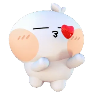 😘 可爱, 卡哇伊, 亲亲, 爱, 表情符号, 人物, 心 telegram sticker
