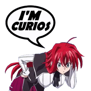 ❔ I'M CURIOUS anime, curious, question, cartoon telegram sticker