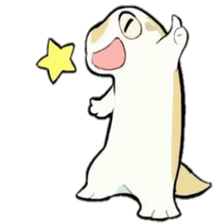 🤩 süß, tier, stern, comic, kawaii telegram sticker