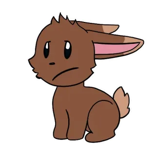 😙 Cartoon, Tier, Braun, Hase, Niedlich, Kawaii whatsapp sticker
