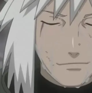 🌪 Jiraiya Naruto Anime, Manga, Personaje, Triste, Lágrima, Ninja telegram sticker