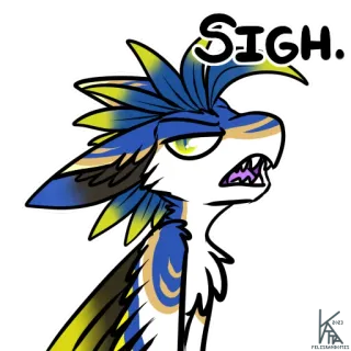 🙄 SIGH. ため息, 漫画, 表情, 動物, イライラ telegram sticker