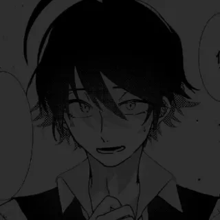 ⬛ 动漫, 漫画, 角色, 男孩, 日本艺术 telegram sticker