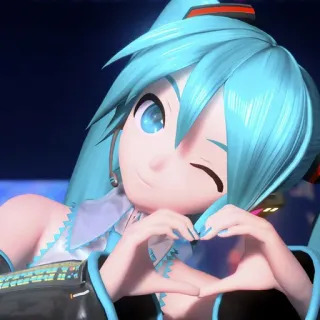 🐬 Hatsune Miku Anime, Lindo, Vocaloid, Corazón, Kawaii, Miku, Hatsune Miku telegram sticker