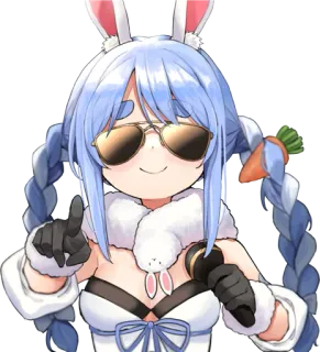 🥕 Usada Pekora อนิเมะ, VTuber, เปโกะระ, Usada Pekora, สาวบันนี่ telegram sticker