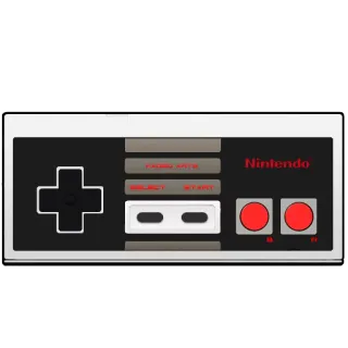 🎮 SELECT START nintendo, контроллер, ретро, игры, nes telegram sticker