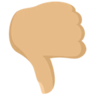 👎 Kciuk w dół, Nie lubię, Negatywny, Gest dłoni, Odrzucenie telegram sticker