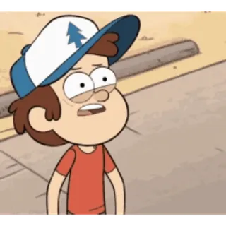 ⛔️ Dipper Pines Gravity Falls cartoon, dipper pines, gravity falls, character, animated telegram sticker