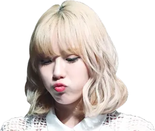 😔 woman, blonde hair, portrait, person, female, beauty telegram sticker