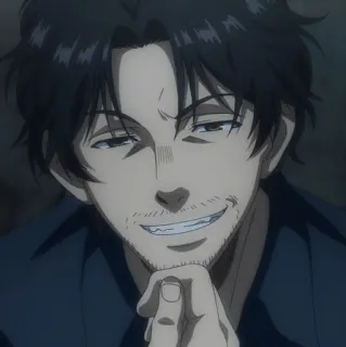 🙂 Anime, Mann, Grinsen, Porträt telegram sticker