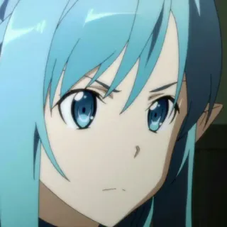 🦋 Asuna Yuuki Sword Art Online 애니메이션, 캐릭터, 일러스트, 디지털 아트, 아스나, 소드 아트 온라인, 파란 머리 telegram sticker