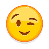😉 Biểu tượng cảm xúc, Mặt nháy mắt, Mặt cười, Màu vàng, Khuôn mặt telegram sticker