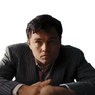 ☹️ Leonardo DiCaprio актер, портрет, мужчина, знаменитость telegram sticker