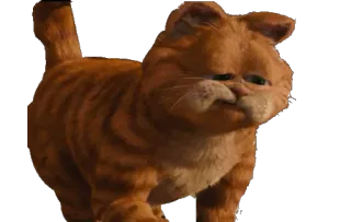 😣 Garfield cat, orange, cartoon, Garfield telegram sticker