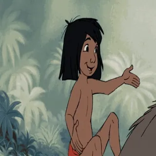😘 Mowgli and Baloo The Jungle Book whatsapp sticker