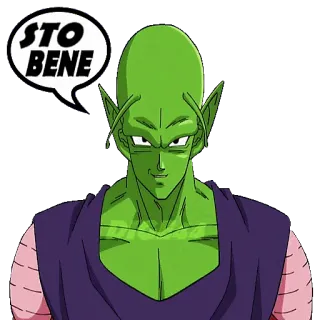 👌 Piccolo Dragon Ball STO BENE Piccolo, Dragon Ball, anime, Italian, STO BENE telegram sticker