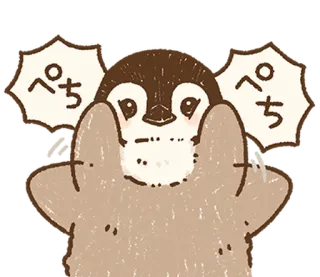 🐧 ぺち ペンギン, かわいい, 動物, イラスト, 日本語 whatsapp sticker