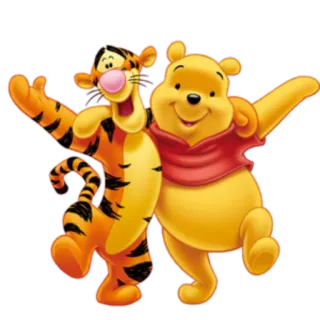 🤗 Winnie the Pooh Ursinho Pooh, Tigrão, desenho animado, amizade, personagens, Disney telegram sticker