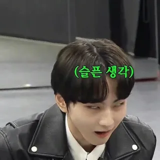 😵 (슬픈 생각) Texte coréen, Visage, Expression whatsapp sticker