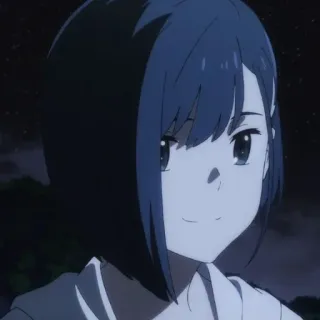 🍤 Ichigo Darling in the Franxx 动漫, 女孩, 莓, Darling in the Franxx, 卡通, 微笑, 插画 telegram sticker