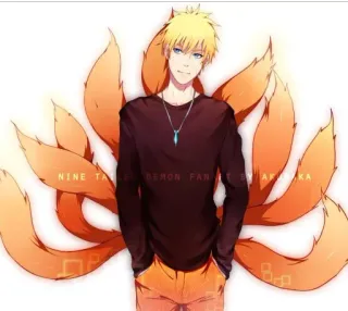 😊 Naruto NINE TAILED DEMON FANART BY ARAKA naruto, anime, manga, fanart, nine tails, demon, uzumaki, character telegram sticker