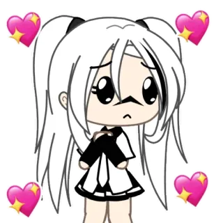 💖 动漫女孩, 卡哇伊, 可爱, 爱心 telegram sticker