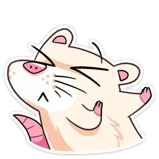 🙅‍♂ rato, roedor, desenho animado, adesivo, dedo do meio, rude, ofensivo whatsapp sticker