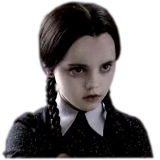 👿 Wednesday Addams The Addams Family Mercredi Addams, Famille Addams, Gothique, Effrayant, Série TV telegram sticker