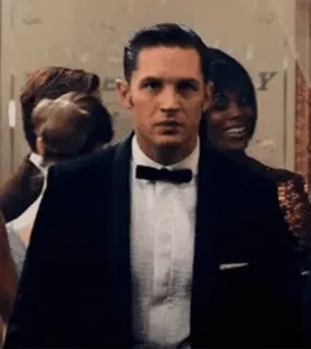👊 hombre, esmoquin, tom hardy, actor, serio telegram sticker