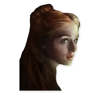 😢 mulher, retrato, menina, rosto, cabelo, arte whatsapp sticker