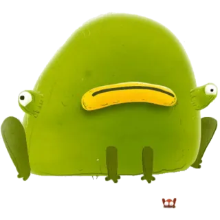 🐸 rana, verde, dibujos animados, pegatina telegram sticker