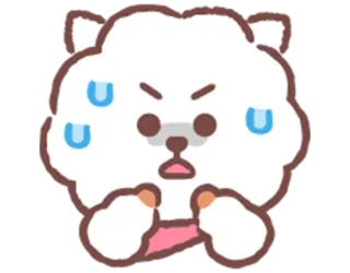 😰 cartoon, character, cute, dog, animal telegram sticker