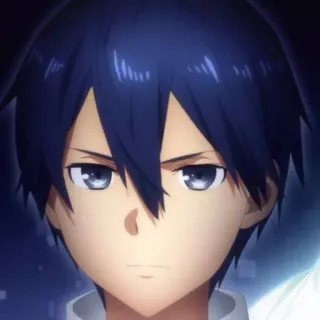 😠 Kirito Sword Art Online Anime, Sword Art Online, Kirito, Avatar, Masculino telegram sticker