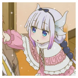 🗝 Kanna Kamui Miss Kobayashi's Dragon Maid Anime, Dragon, Mignon, Kanna telegram sticker
