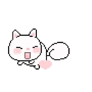 🥰 white cat telegram sticker
