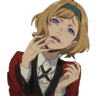 🤑 anime, girl, character, portrait, kakegurui telegram sticker
